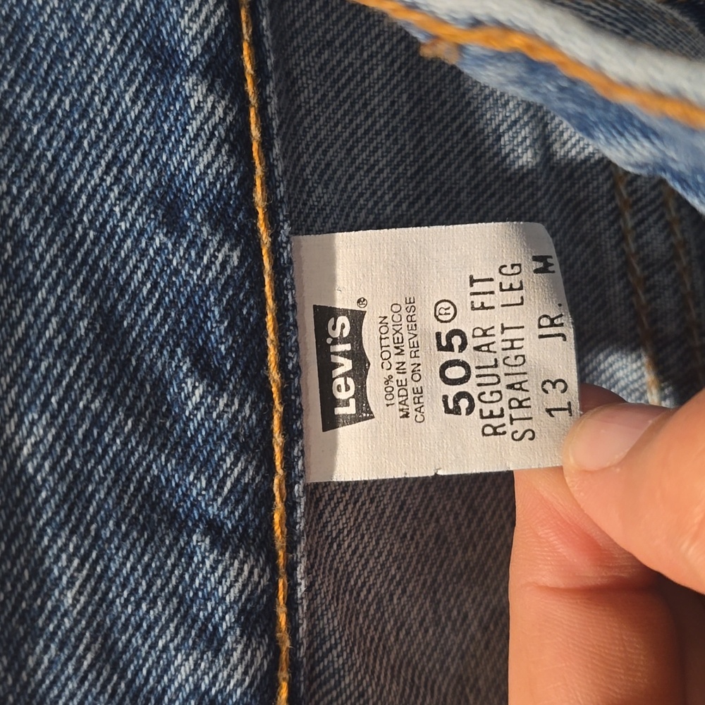 Y2k Levis 505 Regular Fit Straight Leg Women's Sz 13 JR Vtg 2000 - Picture 14 of 14